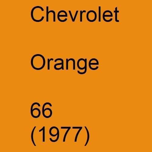 Chevrolet, Orange, 66 (1977).